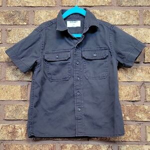Old Navy Kids Charcoal Button Down Shirt Size 5